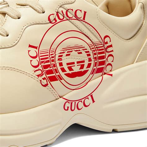 stamp print gucci sneakers|Gucci Rhyton Logo Stamp Print Sneaker White .